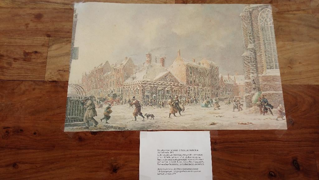 Prachtige Dirk Langendijk prent, Grote- of Sint-Laurenskerk., Verzamelen, Ophalen of Verzenden, Voor 1940, Zo goed als nieuw, Overige onderwerpen