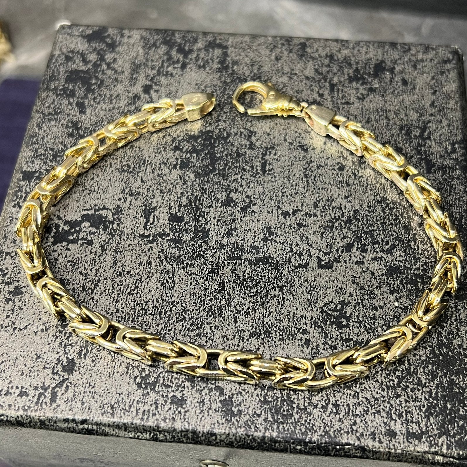 14 karaat gouden armband Koningsarmband massief 39 gram, Ophalen of Verzenden, Zo goed als nieuw, Goud