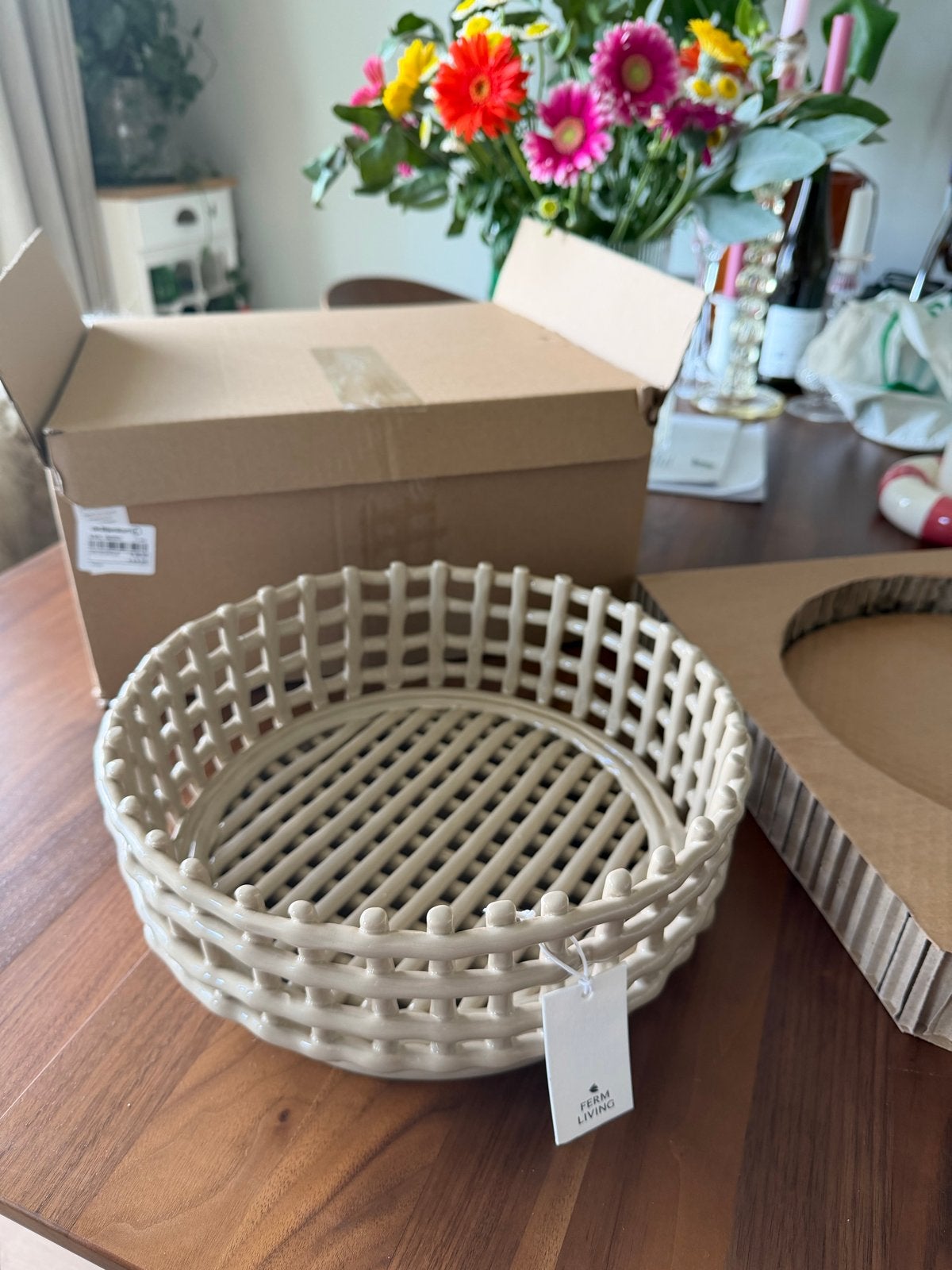 Ferm Living schaal, Ophalen, Mand, Rond, Nieuw
