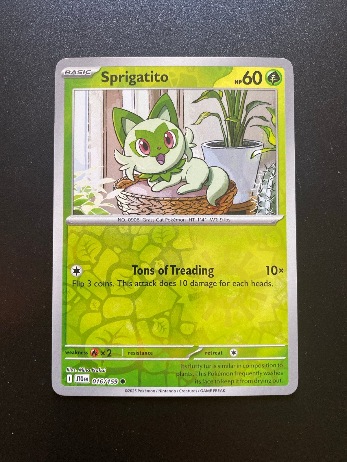 Sprigatito 016/159 Reverse Holo Journey Together, Ophalen of Verzenden, Zo goed als nieuw, Losse kaart, Foil