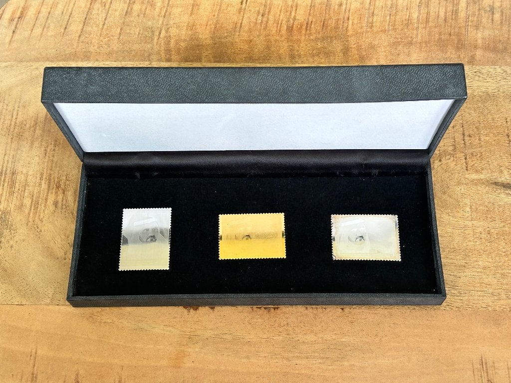 Sheik Mohammed Platinum, Goud en Zilver Postzegels Set, Ophalen of Verzenden, Oost-Azië