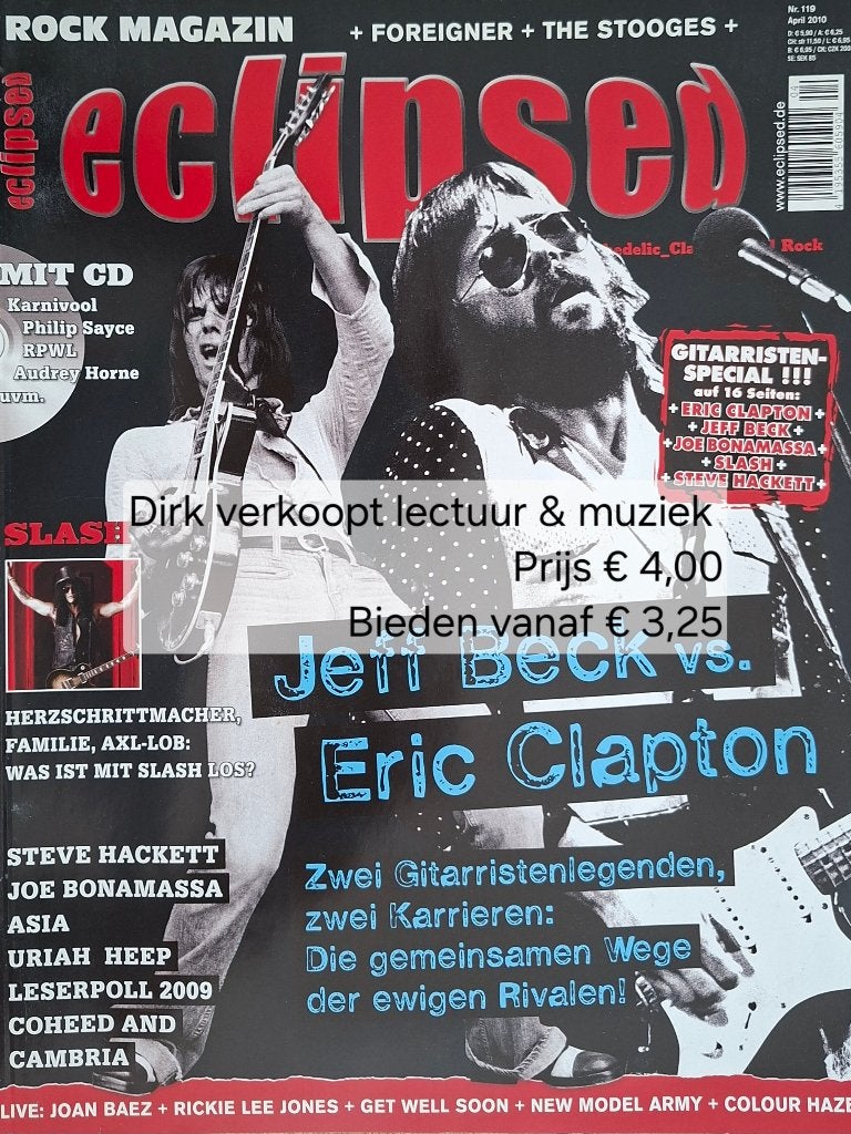 Duitstalig muziekblad Eclipsed nr 119, april 2010; Jeff Beck, Ophalen of Verzenden, Gebruikt, Boek, Tijdschrift of Artikel