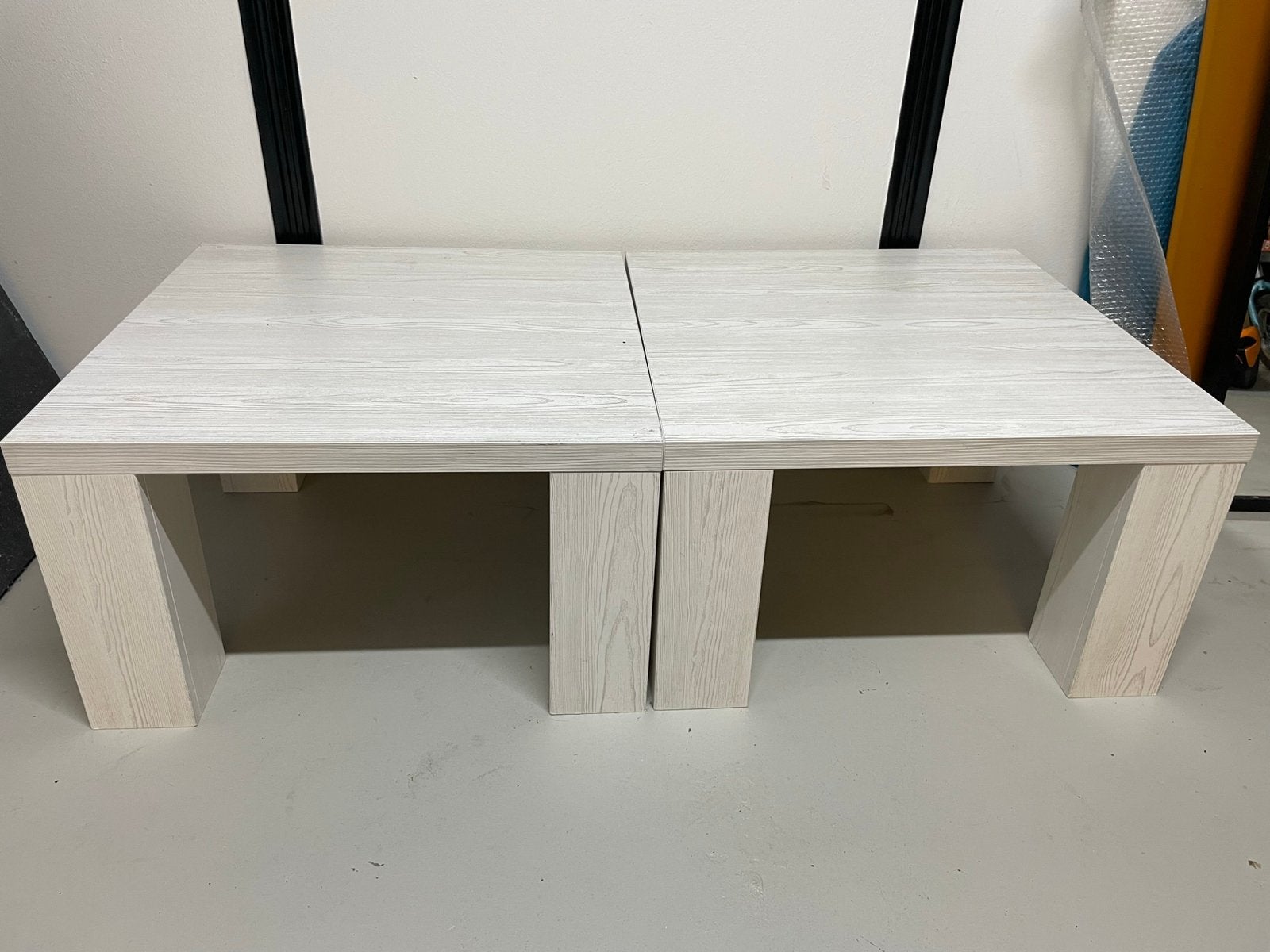 2 vierkante salontafels, Huis en Inrichting, Tafels | Salontafels, 50 tot 100 cm, Vierkant, 5 – 50, Overige houtsoorten