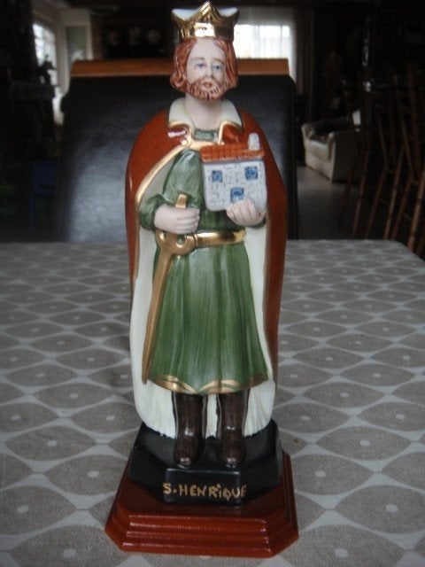 Beeld van de Heilige Henricus - porselein, Ophalen of Verzenden, Zo goed als nieuw, Beeld(je), Christendom | Katholiek