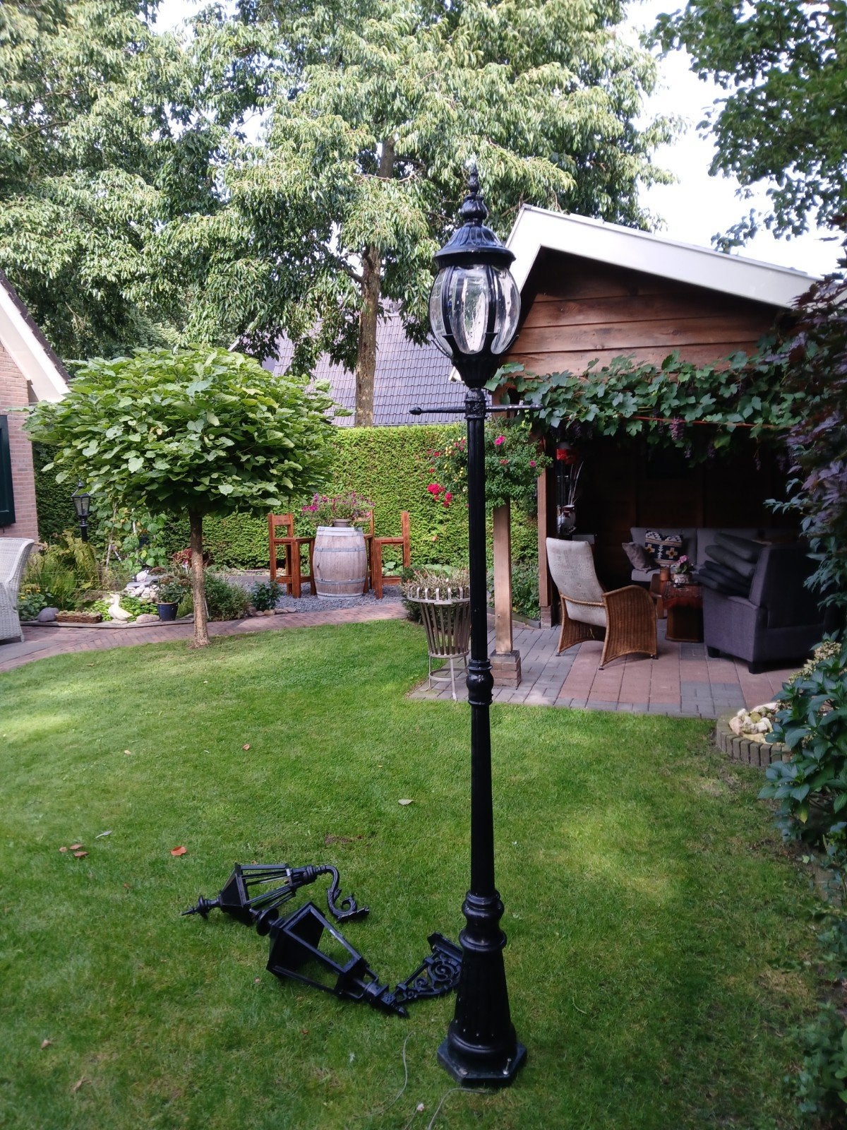 aluminium buiten lampen, Tuin en Terras, Ophalen, Staande lamp, Aluminium, Netvoeding