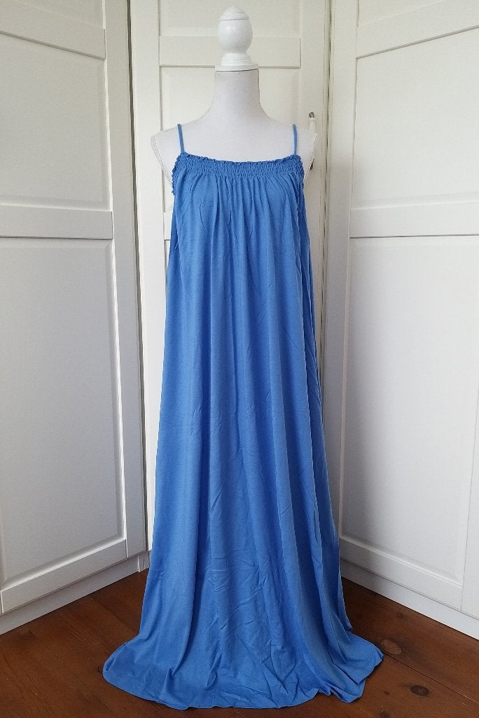 H&M nieuwe blauwe mouwloze maxi jurk XL XXL XXXL, H&M, Blauw, Maat 46/48 (XL) of groter, Nieuw