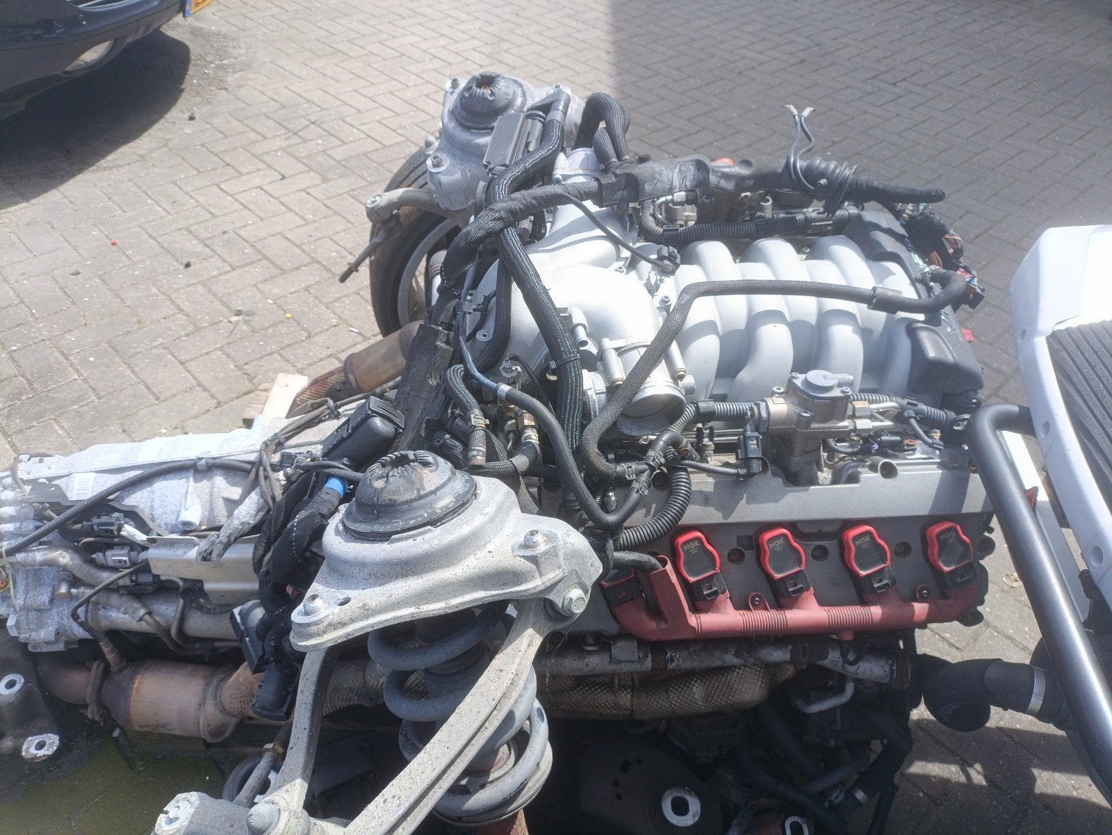 Te koop komplete motor en bak van een audi s6 5.2 fsi, Ophalen, Gebruikt, Audi