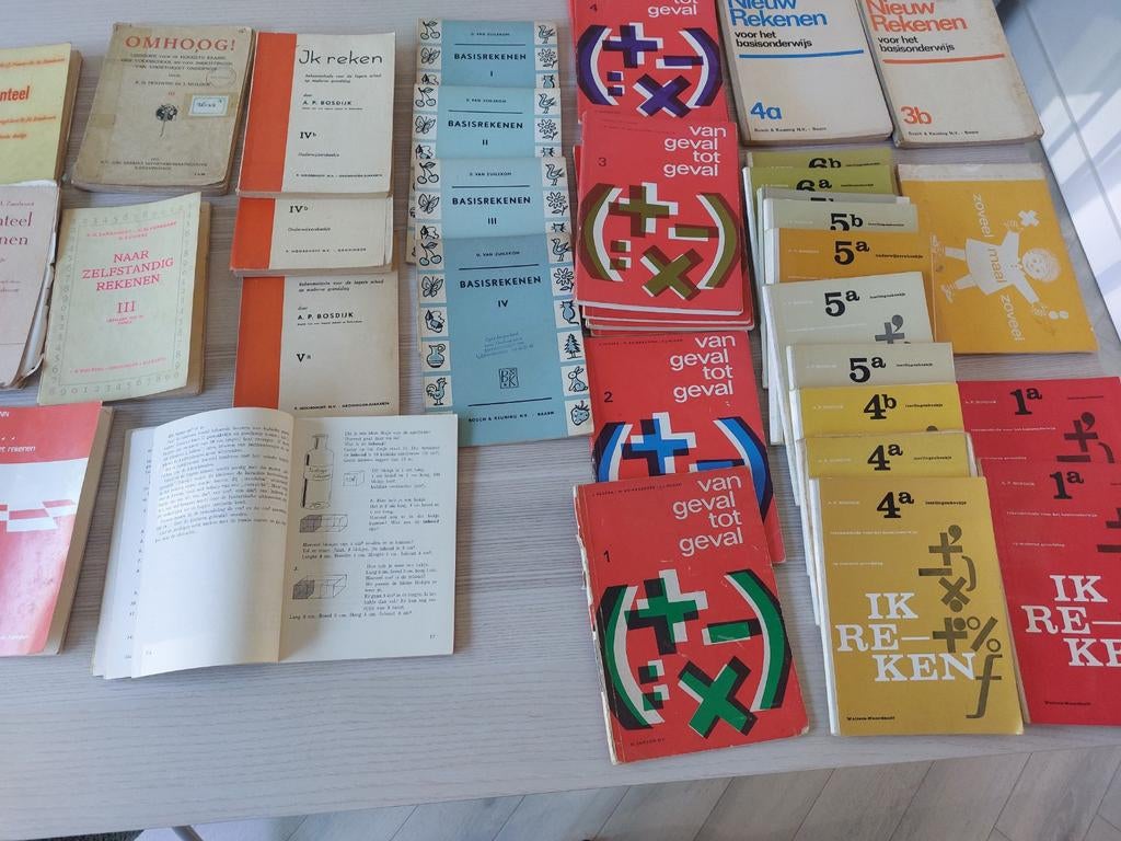 Oude rekenboekjes met een enkel onderwijzersboekje, Antiek en Kunst, Ophalen