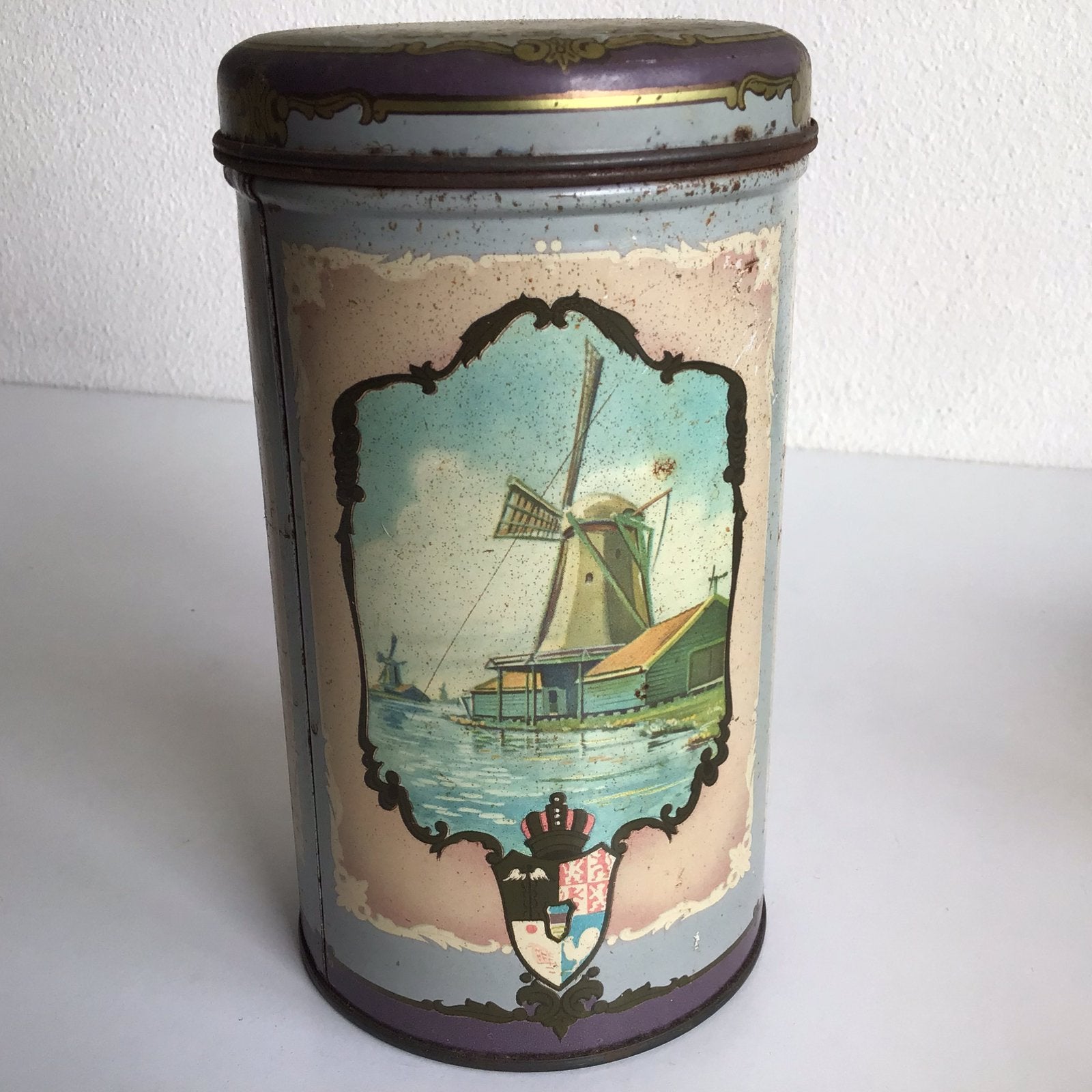 Blik Albert Heijn Echte Zaansche koeken - AH - Zaanse, Verzamelen, Blikken, Ophalen of Verzenden, Gebruikt, Koek(jes)
