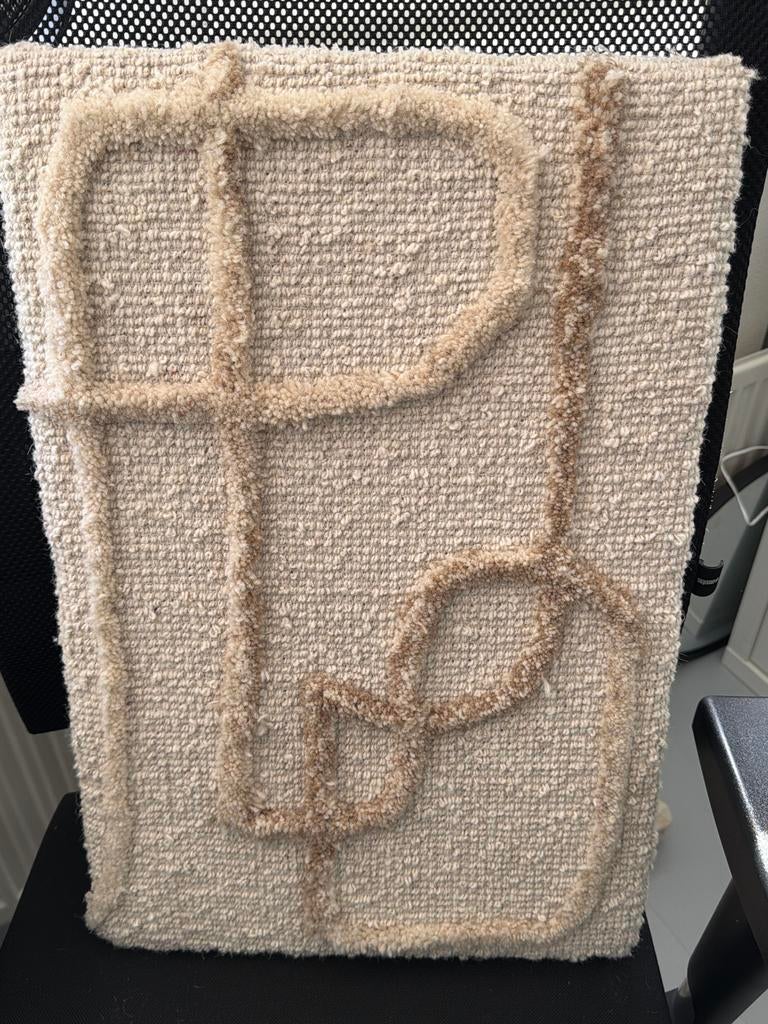 Wandschilderij met abstract patroon - Beige/Crème, Beige, Ophalen of Verzenden, Zo goed als nieuw, Scandinavisch