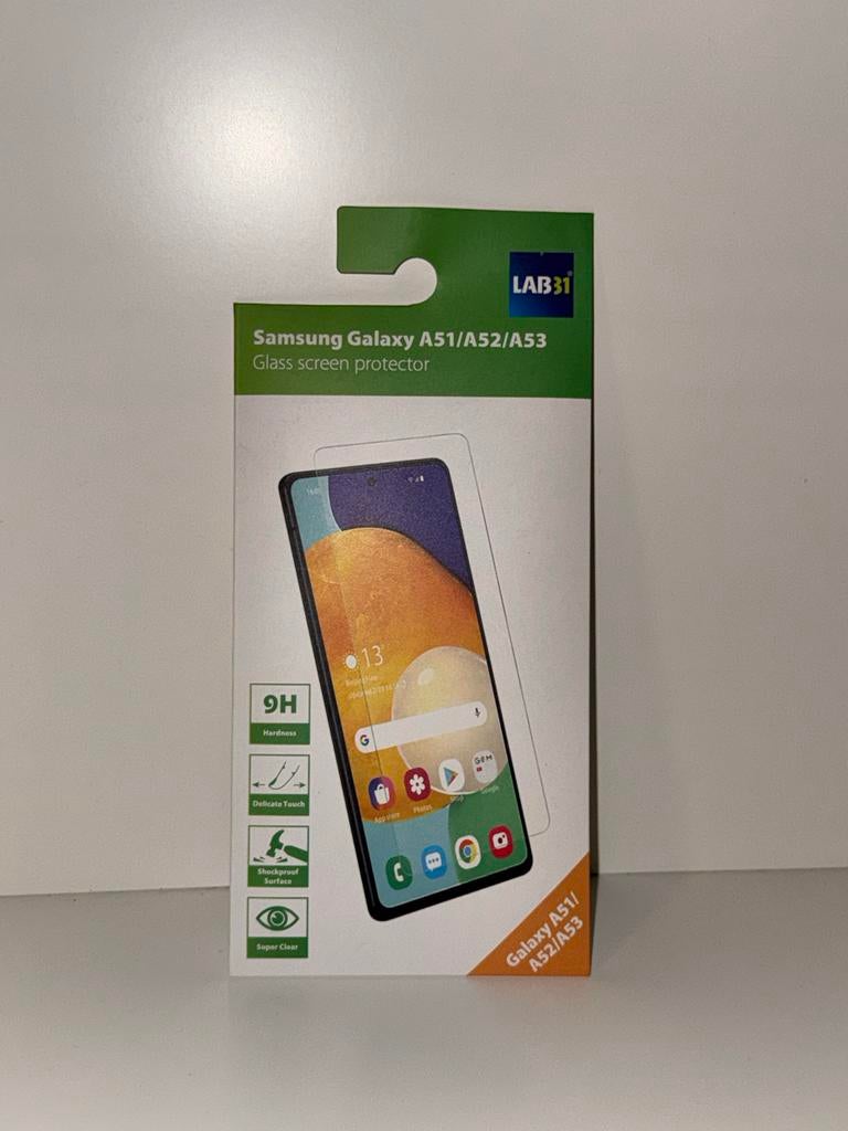 LAB31 Samsung Galaxy A51/A52/A53 Glazen Screenprotector, Telecommunicatie, Mobiele telefoons | Hoesjes en Frontjes | Samsung, Nieuw