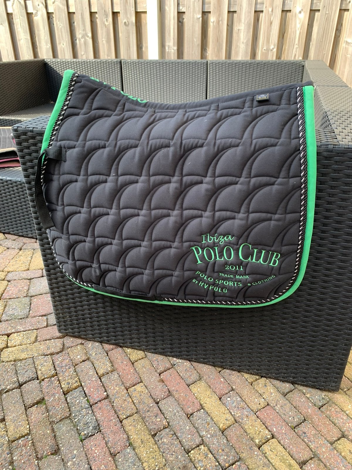 Groen/zwart HV Polo dekje pony, Meerkleurig, Ophalen of Verzenden, Zo goed als nieuw, Pony (P)