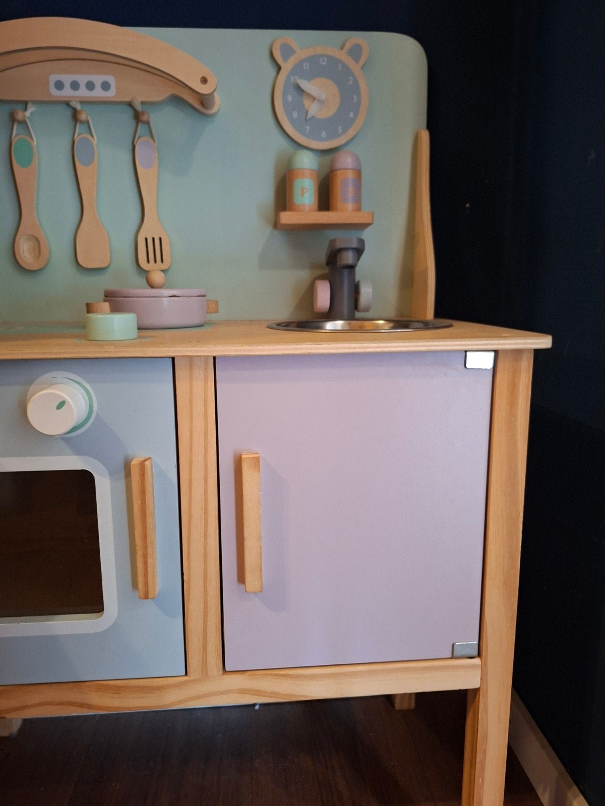 Houten Speelkeuken Pastelkleuren met Accessoires, Ophalen
