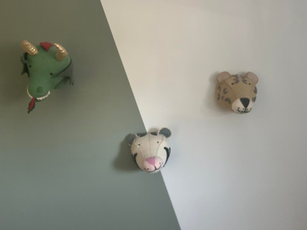 Kids Depot Dierenkoppen (wanddecoratie) 3 stuks, Kinderen en Baby's, Kinderkamer | Inrichting en Decoratie, Ophalen, Zo goed als nieuw