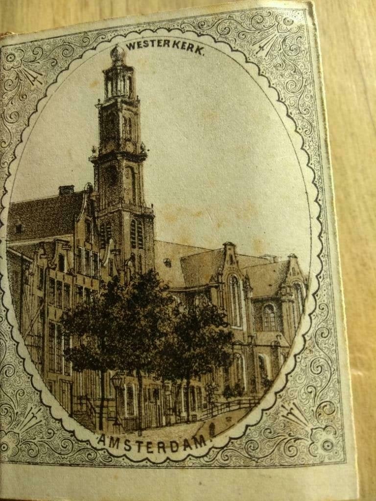 72 / Amsterdam de Westerkerk Litho 1875 zeldzaam, Ophalen of Verzenden