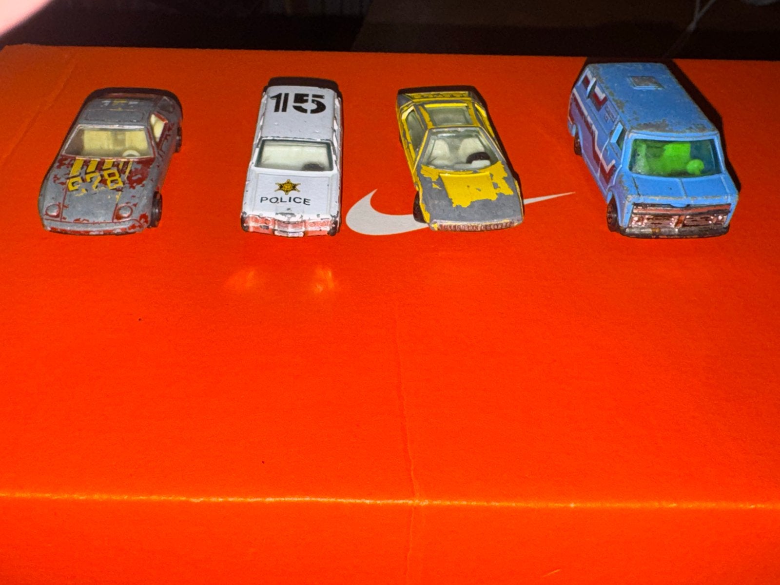 Set van 4 vintage speelgoedauto's - Yatming, Ford, Lamborghi, Ophalen of Verzenden, Gebruikt
