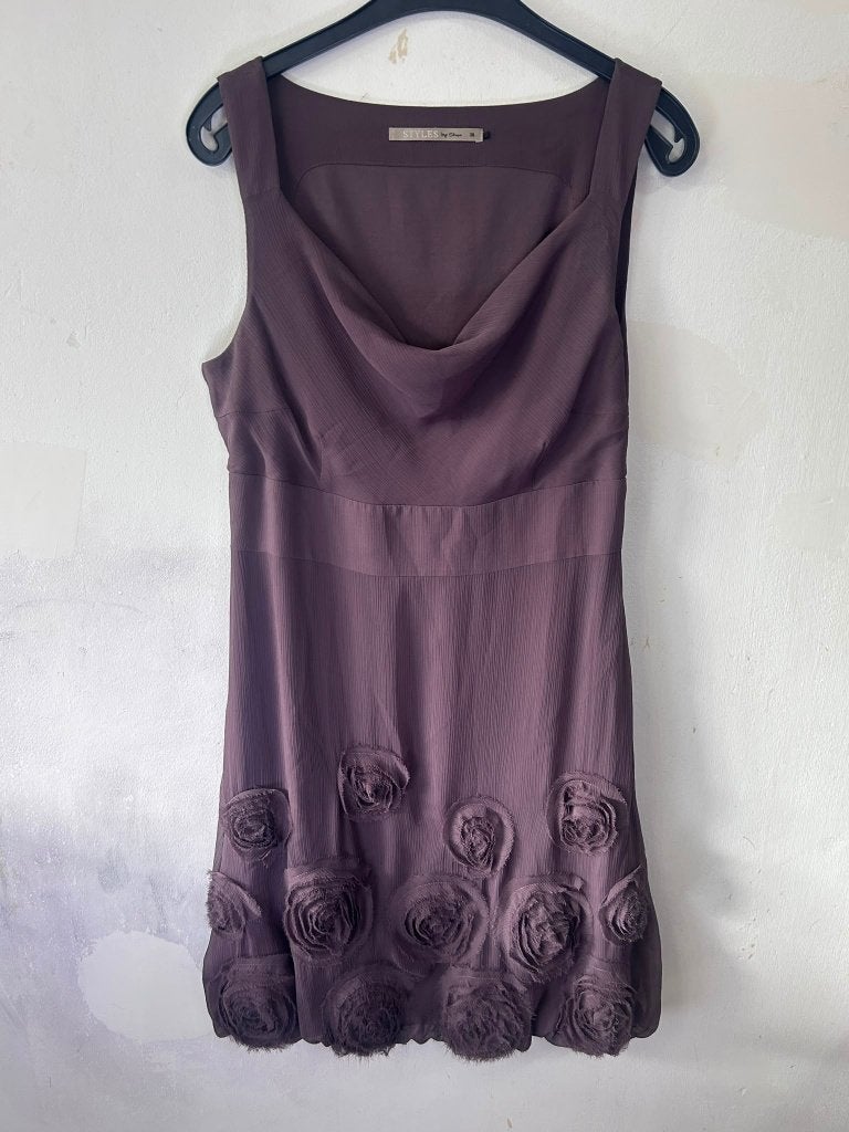 Styles by Steps paarse feestjurk 3D rozen dames M 38, Kleding | Dames, Maat 38/40 (M), Paars, Ophalen of Verzenden, Zo goed als nieuw