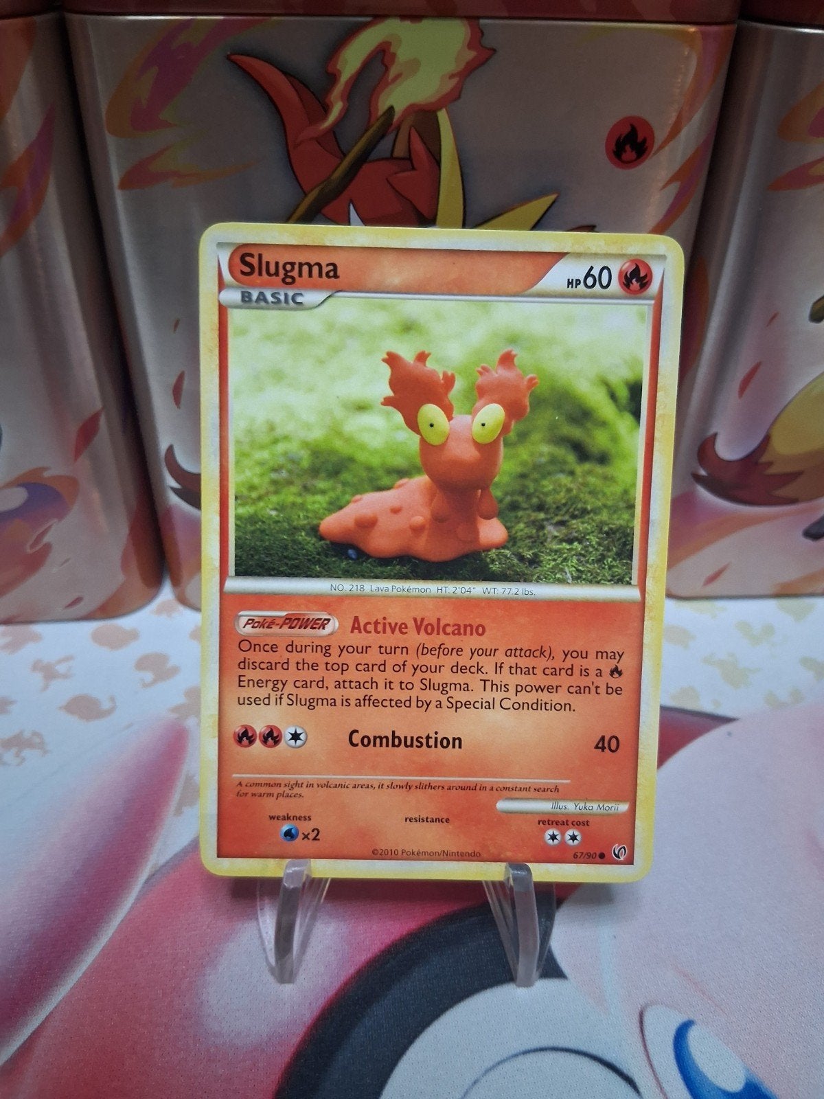 Pokémon Kaart Slugma 67/90 - Basic HP60, Ophalen of Verzenden, Gebruikt, Losse kaart