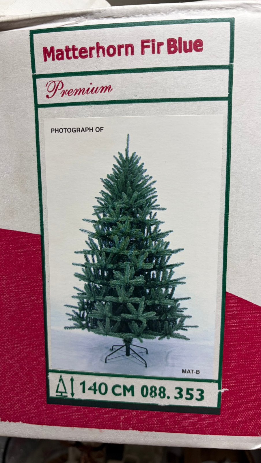 Mooie Triumph Matterhorn Fir Blue kunstkerstboom 140 cm, Ophalen, Zo goed als nieuw