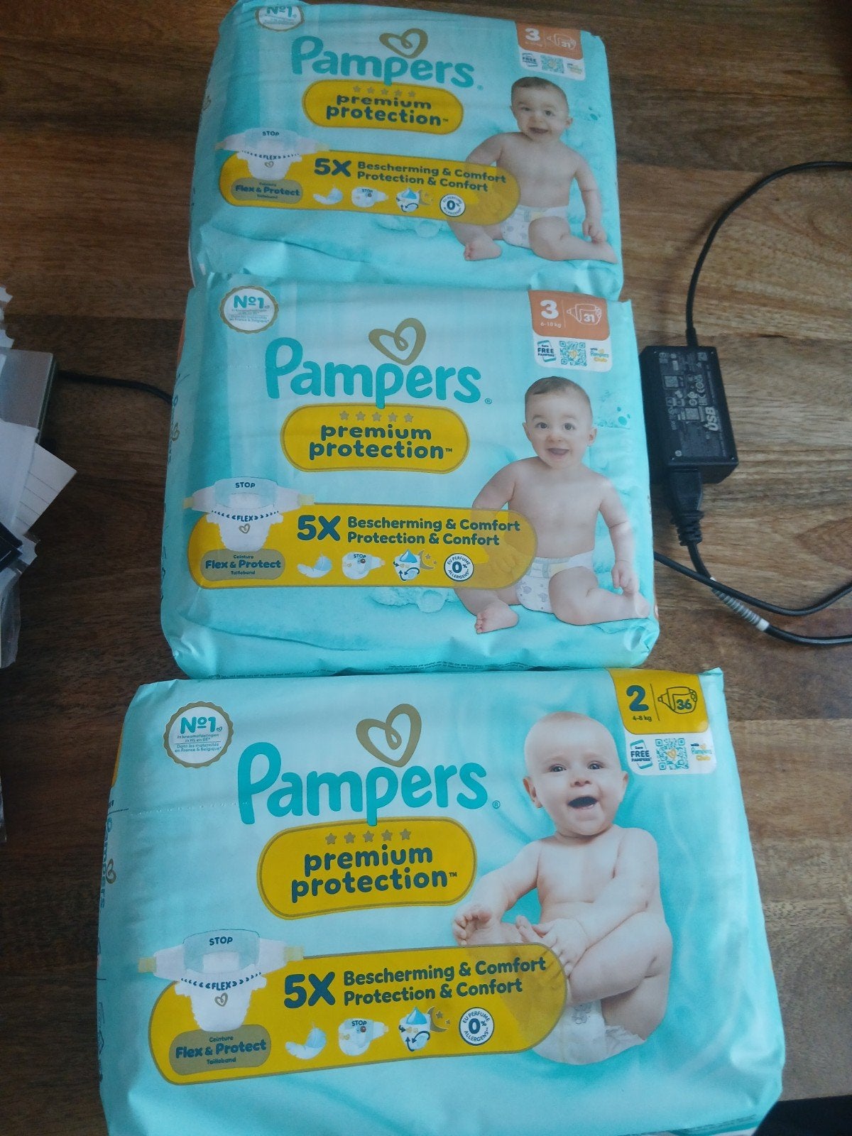 3 pakken Pampers Premium Protection luiers - Maat 2 en 3, Ophalen of Verzenden, Nieuw