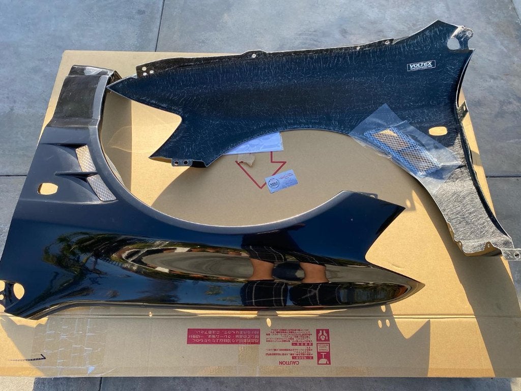 Voltex Fender set zijschermen - Lancer Evo Evolution 8 9 03+, Ophalen of Verzenden