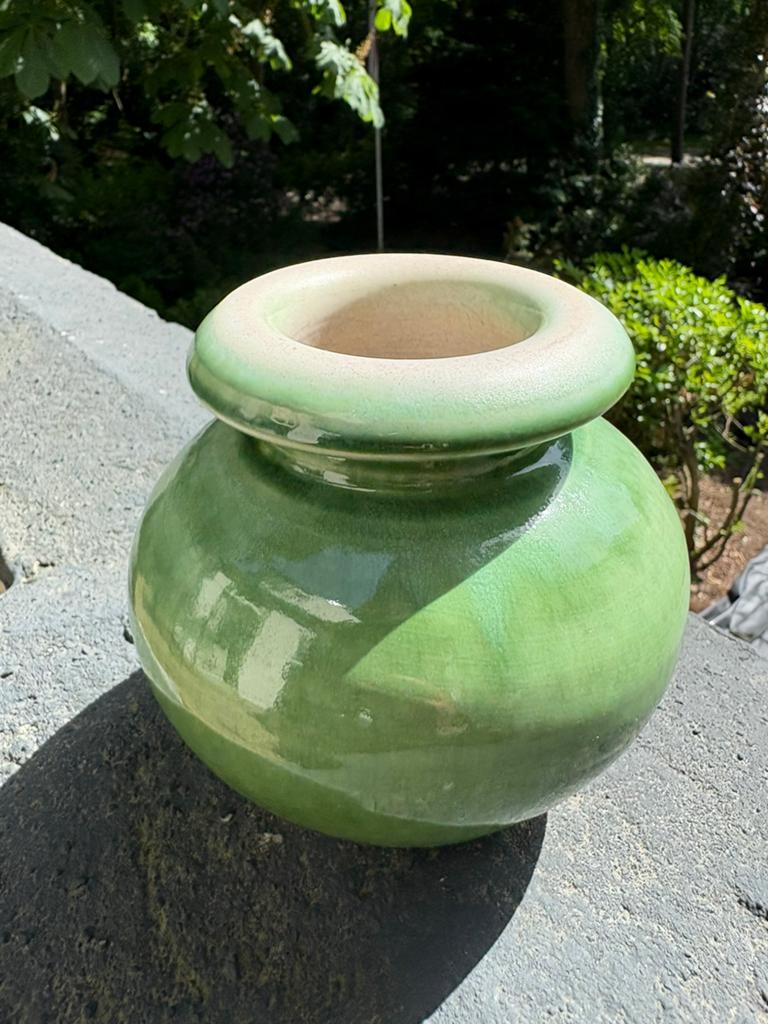Jaren 70 retro groen vintage vaas, Antiek en Kunst, Antiek | Vazen, Ophalen of Verzenden
