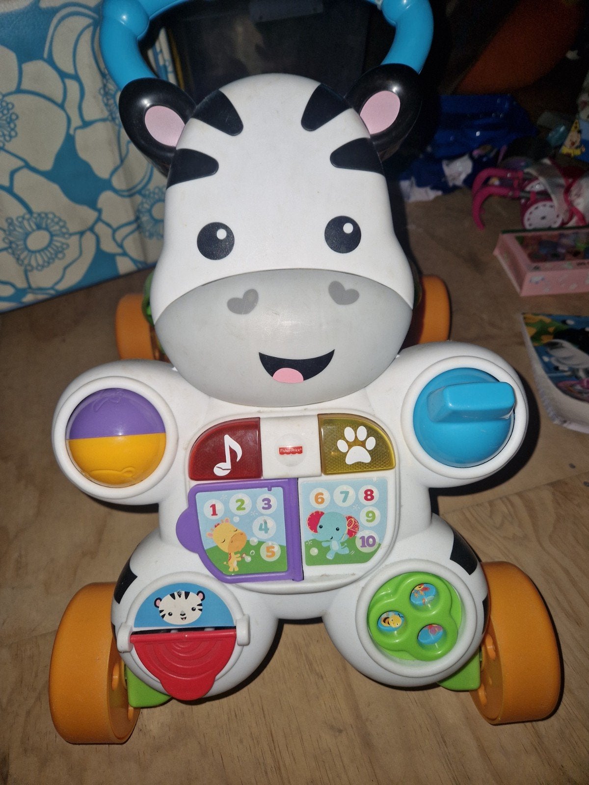Fisher-Price Zebra Loopfiets met Geluid en Licht, Ophalen, Zo goed als nieuw, Overige typen, Met licht