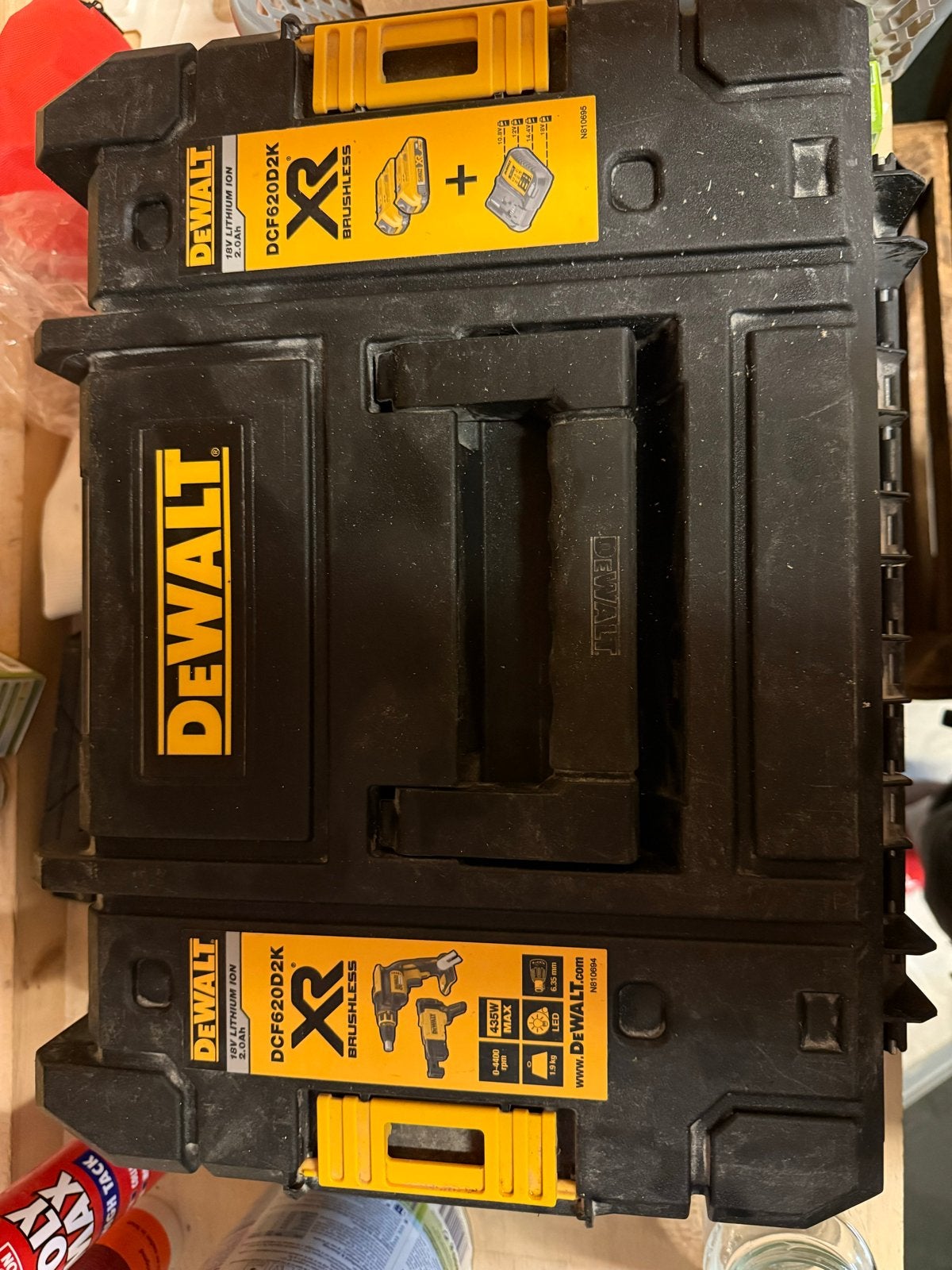 Dewalt DCF620 gipsschroefmachine met accu, koffer en schroev, Doe-het-zelf en Verbouw, Gebruikt, Variabele snelheid, Ophalen of Verzenden