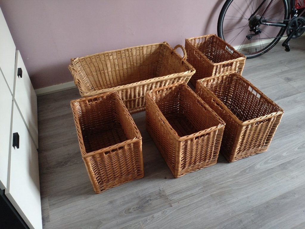 Rieten manden, Ophalen, Gebruikt, Mand, Riet