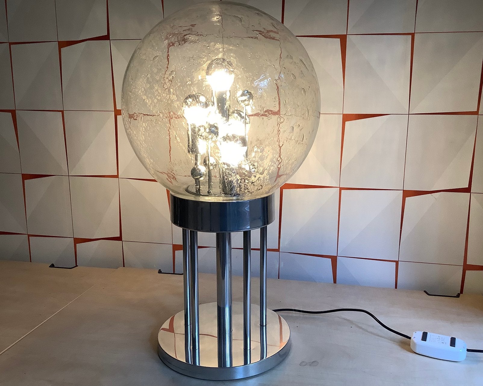 Doria Sputnik  tafellamp / staande lamp jaren 60, Huis en Inrichting, Ophalen, Zo goed als nieuw, Dimbaar, Design