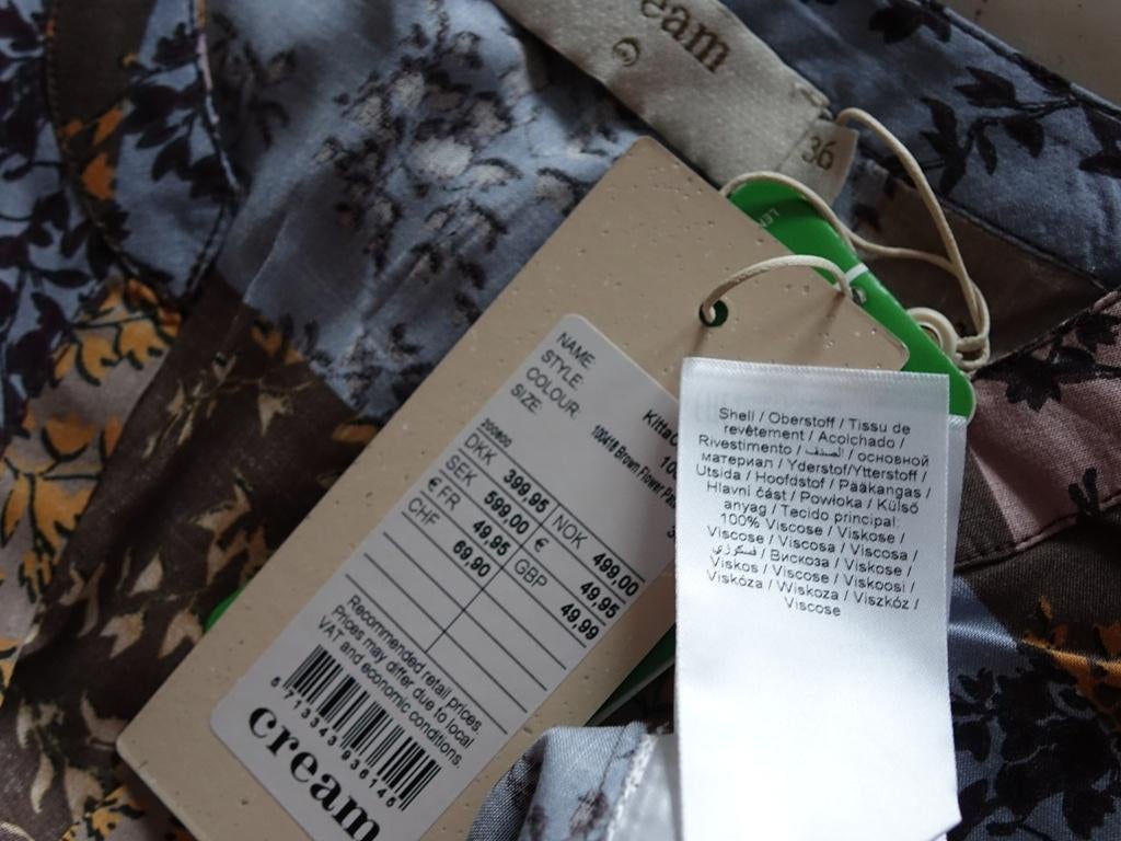 nieuw aloverprint CREAM bloesje, Kleding | Dames, Overige kleuren, Verzenden, Maat 36 (S), Cream