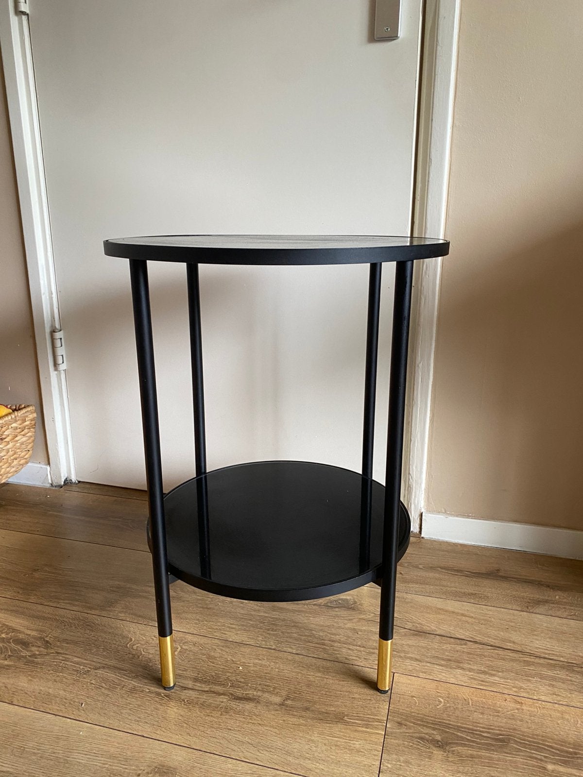 Bijzettafeltje glas, Ophalen, Rookglas, 50 tot 100 cm, Rond