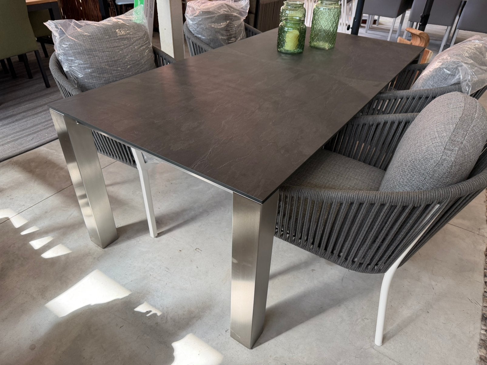 Tuintafel (Blikvanger) hoogwaardig RVS + HPL blad, Roystore.nl@gmail.com, Nieuw, Ophalen of Verzenden, Rvs