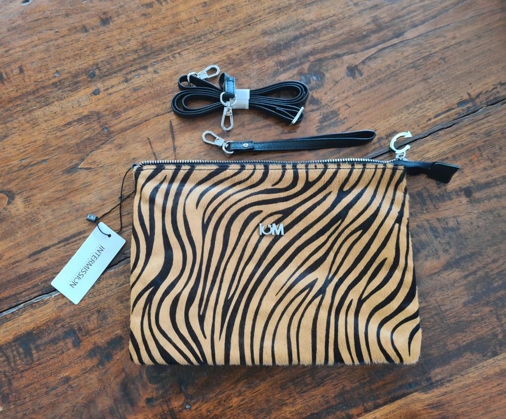 Intermission handtas tasje Toupe Mamao vacht bruin zwart, Ophalen of Verzenden, Nieuw, Zwart, Handtas