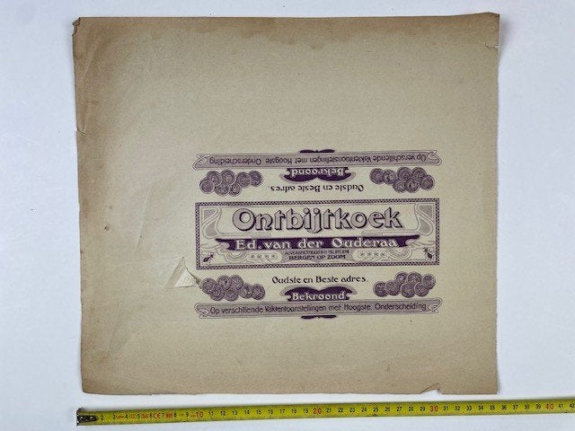 verpakking honingkoek Ed. van der Ouderaa Bergen op Zoom '20, Antiek, Ophalen of Verzenden, Antiek, Antiek
