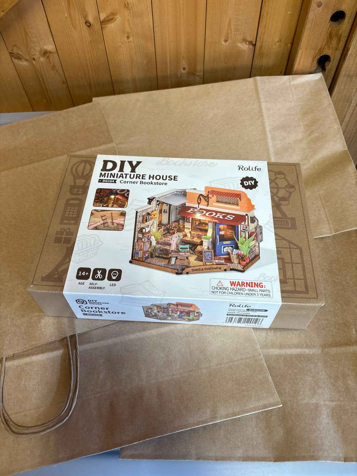 DIY Miniatuur Huisje - Hoek Boekhandel (Rolife DG164), Ophalen of Verzenden, Nieuw, Overige typen, Overige merken
