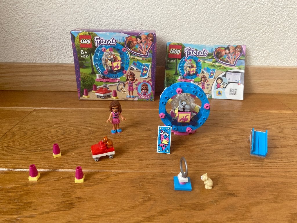 LEGO Friends 41383 Olivia's Hamsterspeelplaats, Ophalen of Verzenden, Zo goed als nieuw, Complete set, Lego