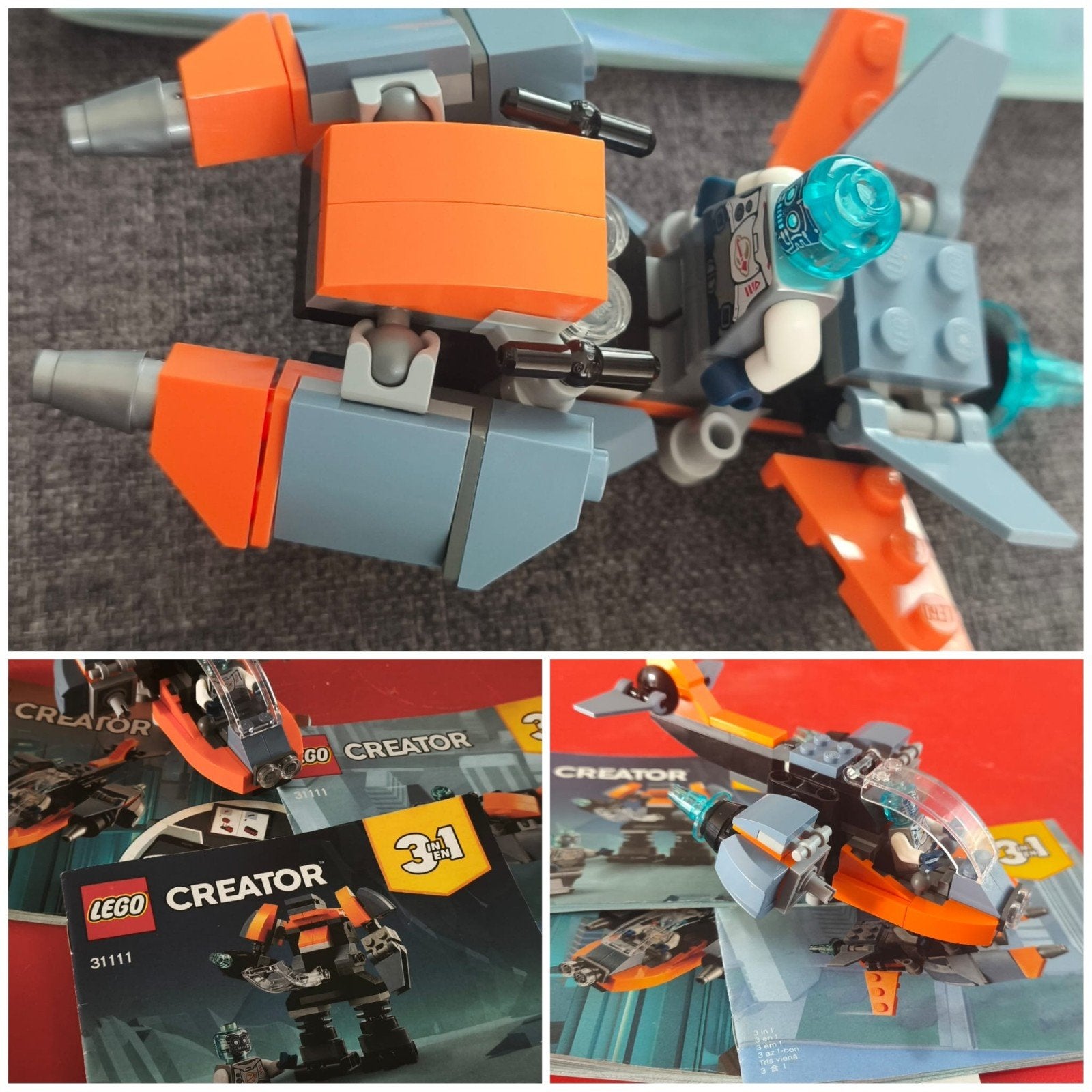 LEGO Creator 31111 Cyber Drone 3-in-1, Ophalen, Zo goed als nieuw, Overige merken