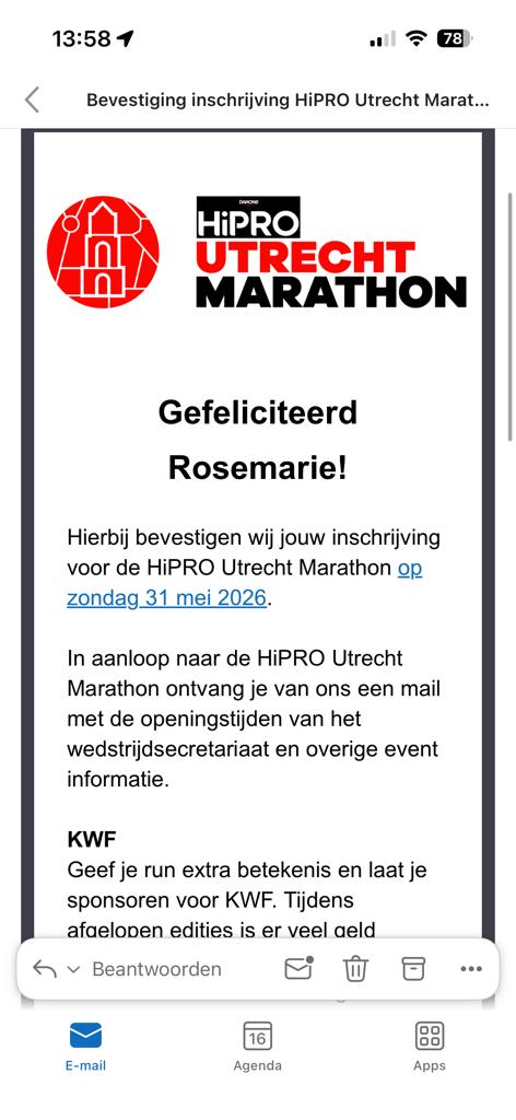 Startbewijs halve marathon Utecht, Twee personen