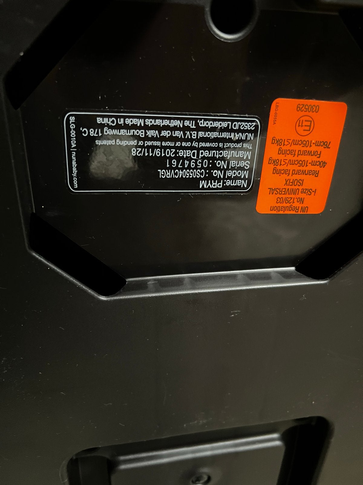 Nuna Prym autostoel - Zo goed als nieuw, Kinderen en Baby's, Autostoeltjes, Overige merken, 0 t/m 18 kg, Verstelbare rugleuning