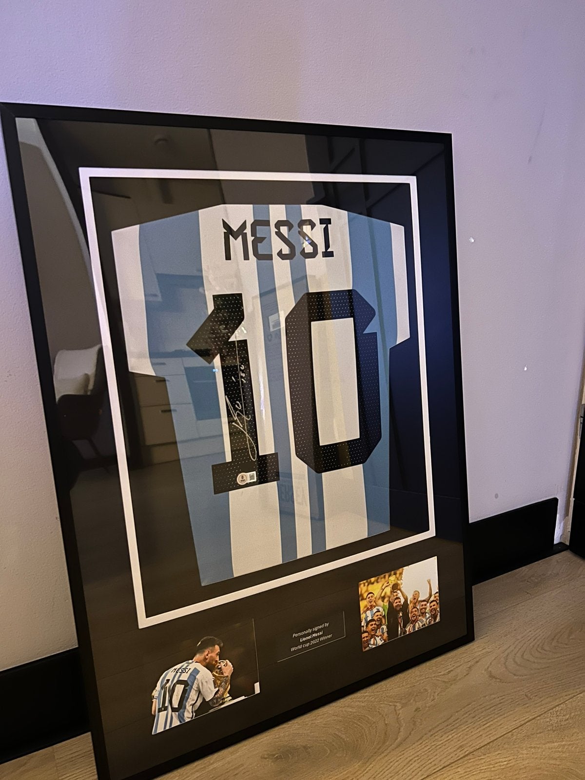 Lionel Messi Argentinie wk 2022 Beckett, Verzamelen, Ophalen of Verzenden, Zo goed als nieuw, Buitenlandse clubs, Shirt