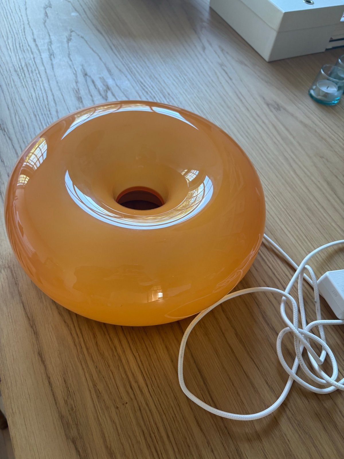 IKEA Spöka donut lamp Sabina Marcelis, Oplaadbaar, Gebruikt, Kunststof, Oranje