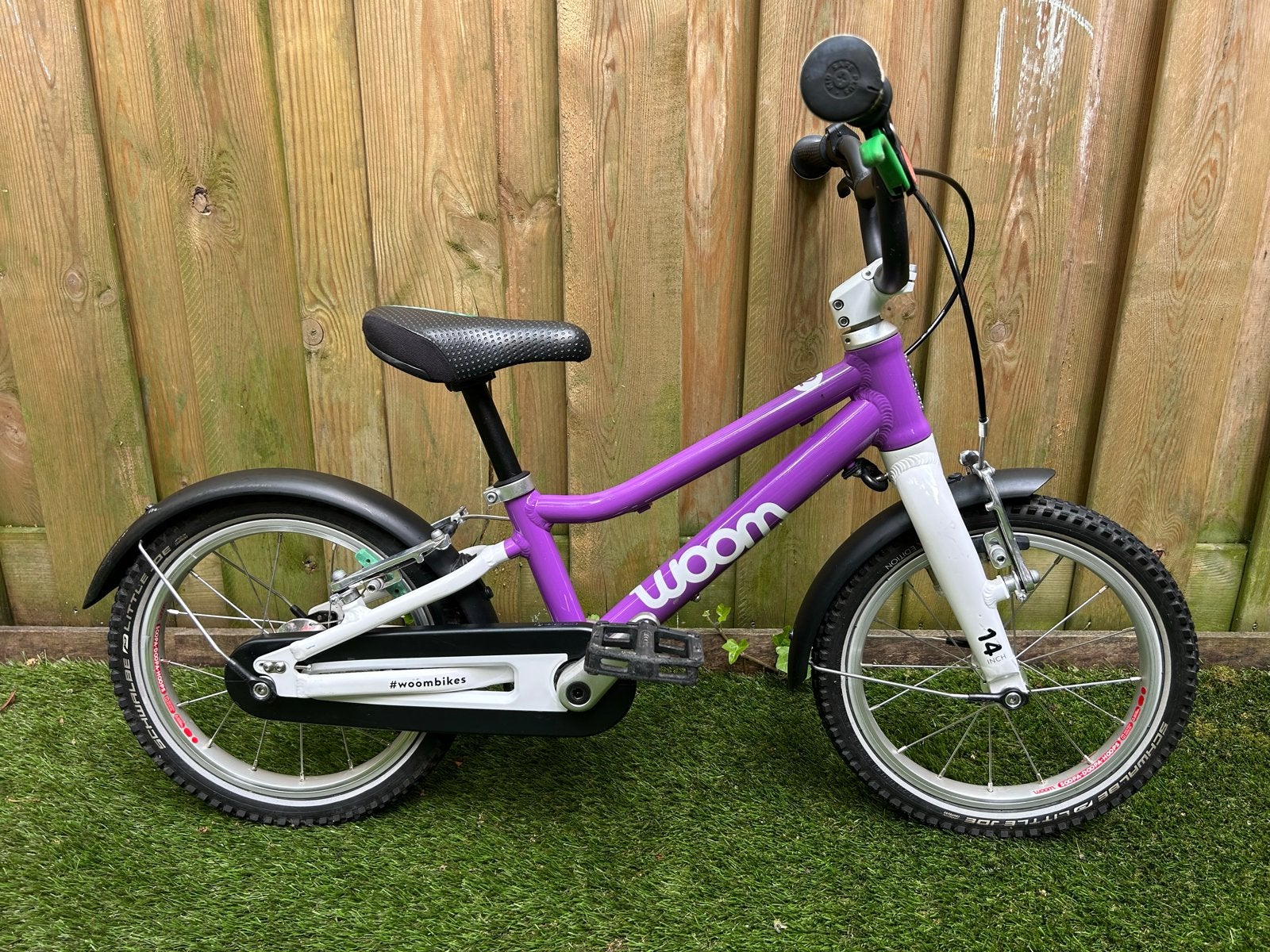 Woom 2 kinderfiets paars - Lichtgewicht en comfortabel, Ophalen, Gebruikt, Velgrem, Minder dan 16 inch
