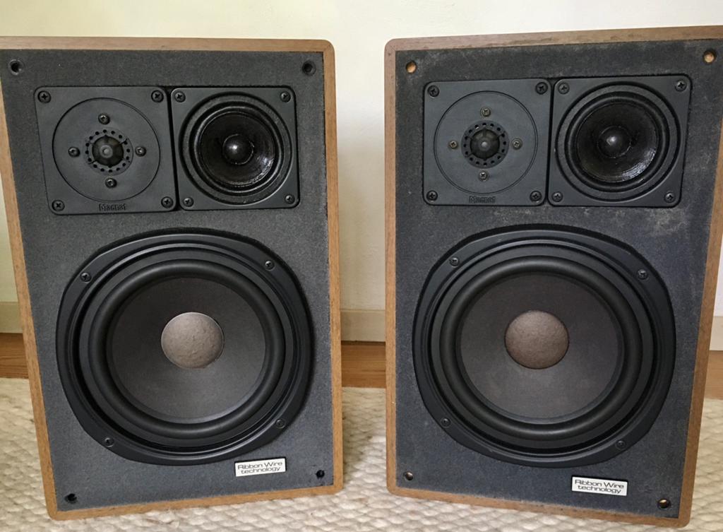 IZGST 🎶 Magnat Mig Ribbon 3 luidsprekers 70-90 Watt 3-weg, Ophalen, Gebruikt, Magnat, 60 tot 120 watt
