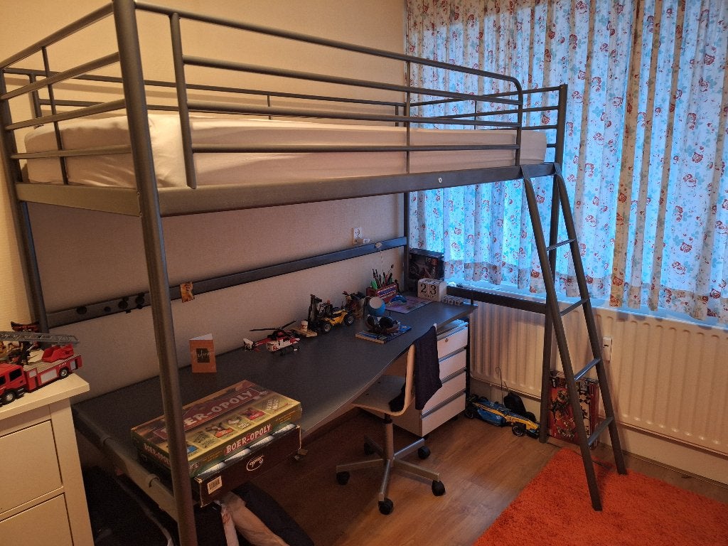 Ikea Tromsö hoogslaper 90x200 als nieuw!, Ophalen, Eenpersoons, Zo goed als nieuw, 200 cm