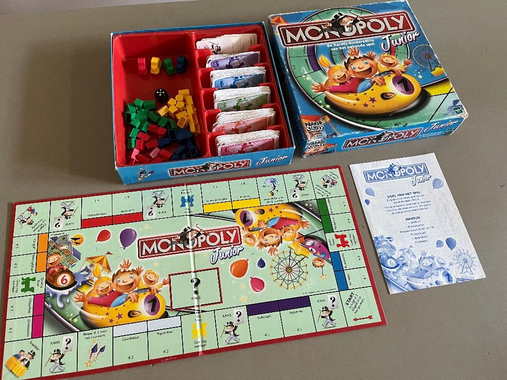 Monopoly Junior, Een of twee spelers, Ophalen, Gebruikt, Parker