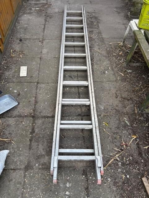trapleer, Doe-het-zelf en Verbouw, Ladders en Trappen, Ophalen, Gebruikt, Ladder, Opvouwbaar of Inschuifbaar
