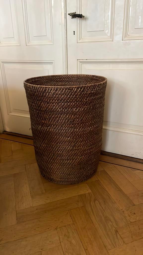Grote Birma rotan mand Flamant 50€, Ophalen, Gebruikt, Mand, Rond
