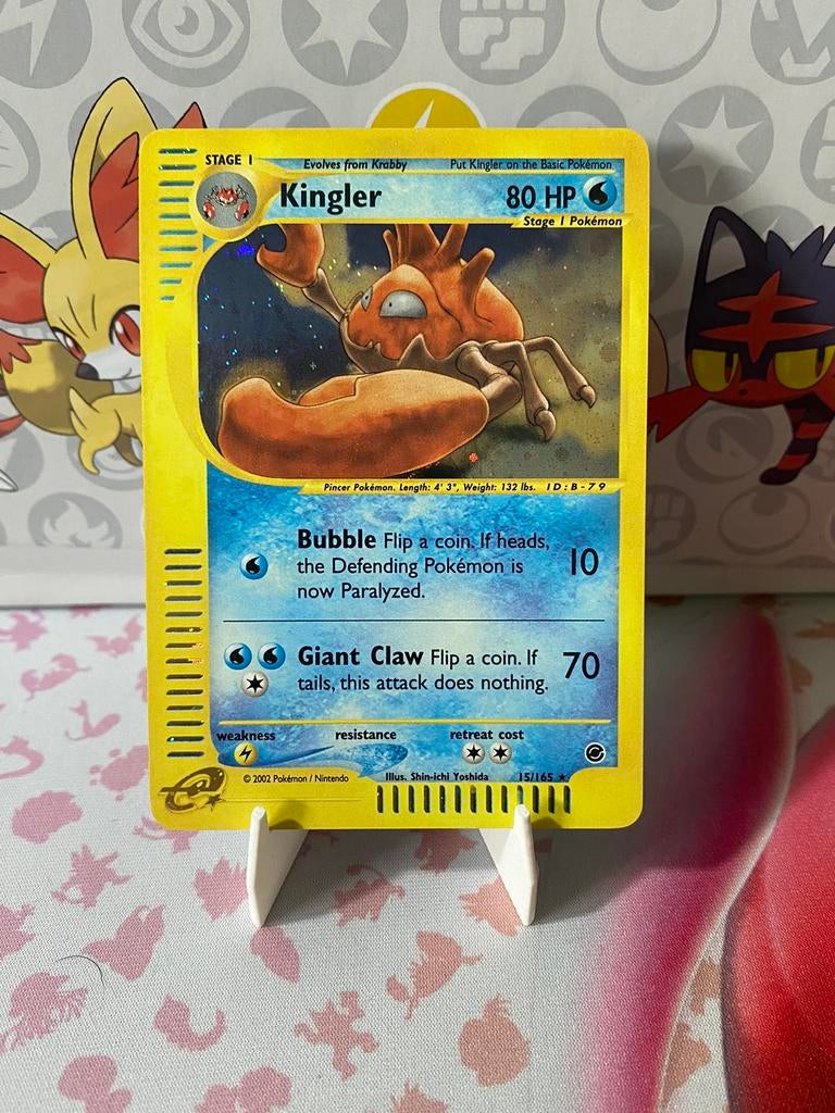 POKEMON KINGLER NEAR MINT HOLO EX 15, Verzenden, Zo goed als nieuw