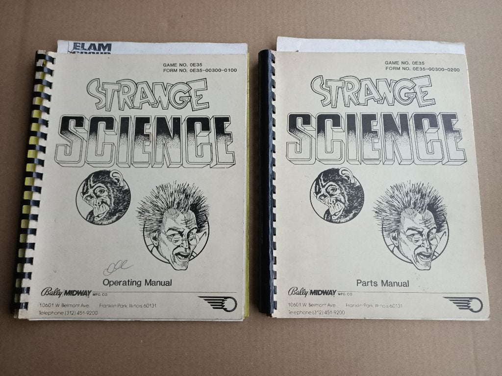 Operation Manual: Bally Strange Science (1987) Flipperkast, Verzamelen, Verzenden, Gebruikt, Elektronisch, Flipperkast